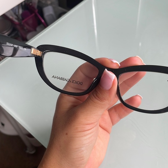 Dolce & Gabbana black and cheetah print cat-eye prescription frames - Picture 5 of 7